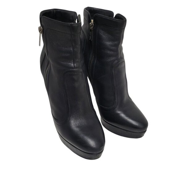 Jimmy Choo Side Zipper Leather Ankle High Heels Stiletto Boots 39(EU) 8.5(US) - Picture 1 of 12